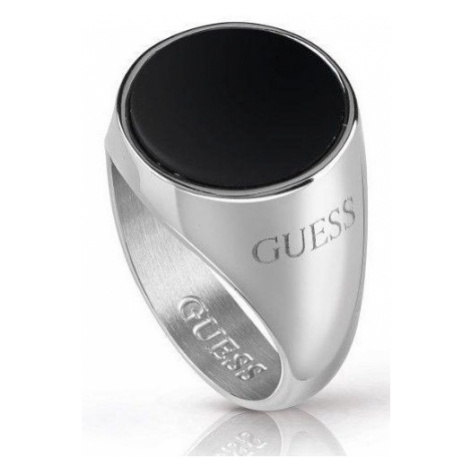 Guess Pánsky prsteň s čiernym kameňom UMR28005 mm