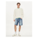 Pepe Jeans Džínsové šortky Relaxed Short Repair PM801074 Modrá Relaxed Fit