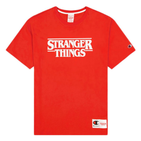 Champion x Stranger Things Men´s T-Shirt - Pánske - Mikina Champion - Červené - 217791-RS033