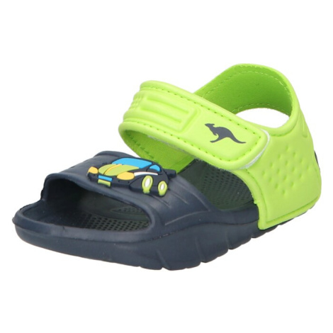 KangaROOS Plážové / kúpacie topánky  námornícka modrá / svetlomodrá / neónovo žltá / neónovo zel
