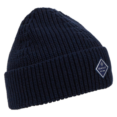 ČAPICA GANT UNISEX. COTTON RIB KNIT HAT modrá