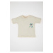 DEFACTO Baby Boy Crew Neck Palm Printed Short Sleeve T-Shirt