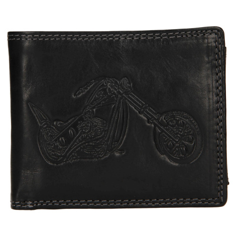 Pánska kožená peňaženka SendiDesign Moto - čierna Sendi Design