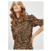Hnedé šaty s leopardím vzorom .OBJECT