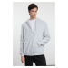 Trendyol Gray Melange Basic Regular Cut Zippered Sweatshirt