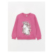 LC Waikiki Crew Neck Printed Long Sleeve Girl's Sweatshirt