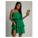 Green sundress with ruffles