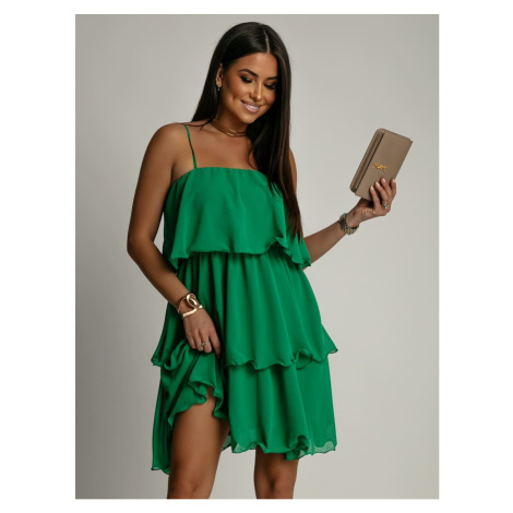 Green sundress with ruffles FASARDI