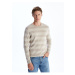 LC Waikiki Crew Neck Long Sleeve Color Block Men's Knitwear Sweater