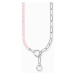 Thomas Sabo KE2193-035-9-L47V Silver necklace with link chain elements and pink beads