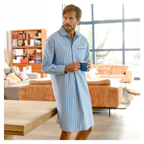 Pruhovaná pyžamová košeľa, bavlnený popelín Blancheporte