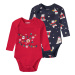 lupilu® Detské body pre bábätká s vianočným motívom, 2 kusy (navy modrá/červená)