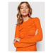 KARL LAGERFELD Každodenné šaty Ruched 220W1352 Oranžová Slim Fit