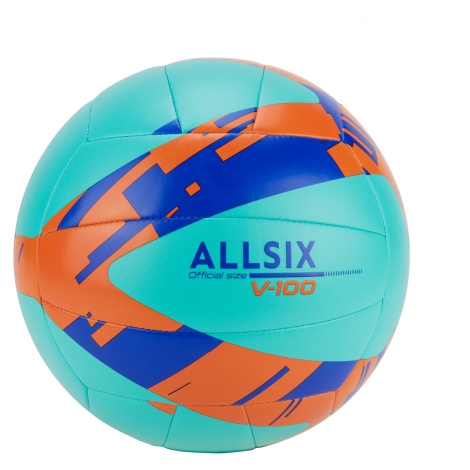 ALLSIX Volejbalová lopta pre začiatočníkov V100 modro-tyrkysová
