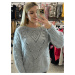 Grey openwork sweater By o la La