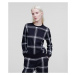 Mikina Karl Lagerfeld Check Printed Sweatshirt Čierna