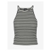 Women's White and Black Striped Tank Top Pieces Costina - Women