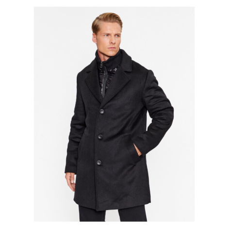 Guess Vlnený kabát M3BL35 WFPB0 Čierna Regular Fit