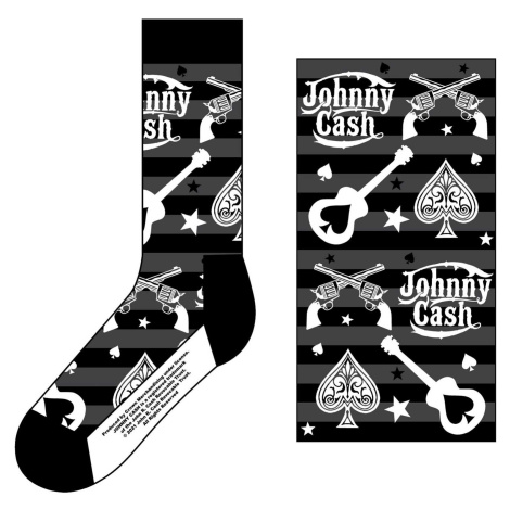 RockOff Ponožky Johnny Cash - Guitars'n Guns