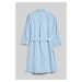 Šaty Woolrich Cotton Linen Dress Sea Breeze