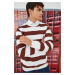 Koton Men's Brown Striped Sweatshirt