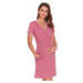 Ružová tehotenská nočná košeľa TCB9907