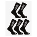 Súprava piatich párov pánskych ponožiek v čiernej farbe Nedeto