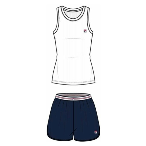 Fila FPS4122 Tank Jersey Rib / Pant French Terry White/Blue Fitness bielizeň