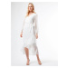 Biele vzorované šaty Dorothy Perkins