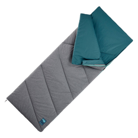 Kempingový spací vak Arpenaz od 10° z bavlny modrý QUECHUA