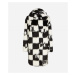 Kabát Karl Lagerfeld Check Faux Fur Coat Čierna