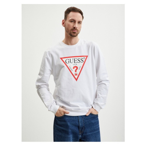 White Mens Sweatshirt Guess Audley - Men