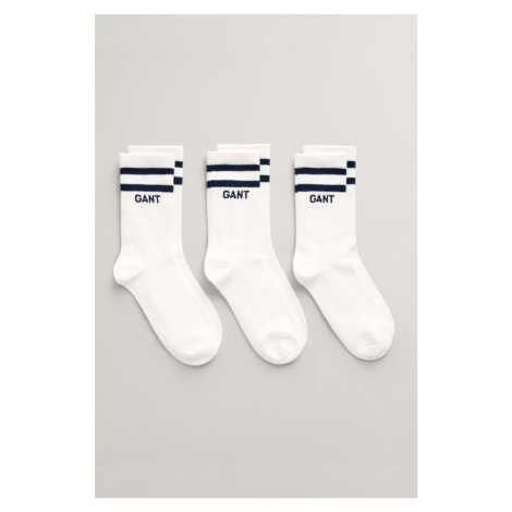 PONOŽKY GANT SPORT SOCKS 3-PACK WHITE