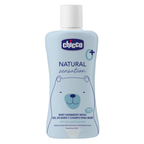 CHICCO Šampón na vlasy a telo Natural Sensation s aloe a kamilkou 500ml, 0m+