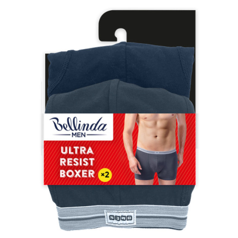 Bellinda ULTRA RESIST BOXER 2x - Dvojbalenie bavlnených boxeriek - sivá - modrá