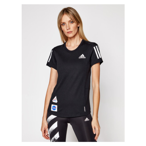 Adidas Funkčné tričko Space Tee W GP5828 Čierna Regular Fit