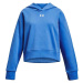 Under Armour RIVAL FLEECE CROP HOODIE Dievčenská mikina, modrá, veľkosť