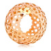 Prívesok v ružovom 14K zlate - dutý valček s vyrezávanými oválmi a kruhmi