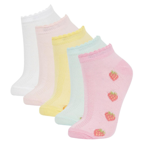 DEFACTO Girl's 5-Piece Cotton Booties Socks