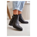 Women's insulated ankle boots with buckle black Nevillira