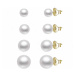 OLIVIE Náušnice 5mm sladkovodné perly GOLD 5496