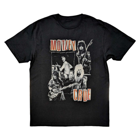 Motley Crue tričko Vintage Punk Collage Čierna