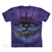 Pánske batikované tričko The Mountain - Big Face Cheshire Cat - fialová