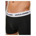 JACK & JONES Boxerky  čierna / biela