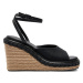 Calvin Klein Espadrilky Wedge Sandal 70 Mono Jacq HW0HW01961 Čierna