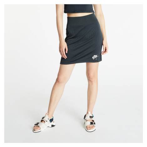 Nike W NSW Air Skirt Rib čierna / tmavošedá
