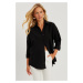 Cool & Sexy Women's Black Shirt Q987