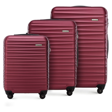 Sada ABS kufre s rebrami bordové 56-3A-31S-31 Wittchen