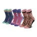 Femi Stories Súprava 3 párov vysokých dámskych ponožiek E-Pavo Wds r. OS Farebná