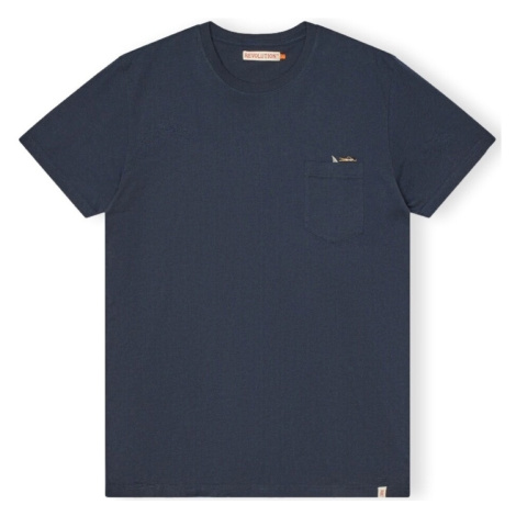 Revolution  T-Shirt Regular 1365 SHA - Navy  Tričká a polokošele Modrá
